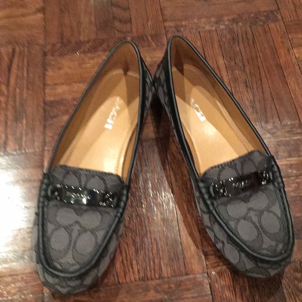 Coach loafers Women  size 8 Black & Gray